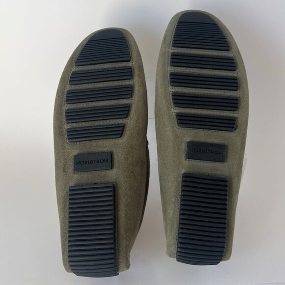 Nordstrom Cody Olive Suede Shoes Leather Driving Loafers Men Size 9.5M - Picture 4 of 9